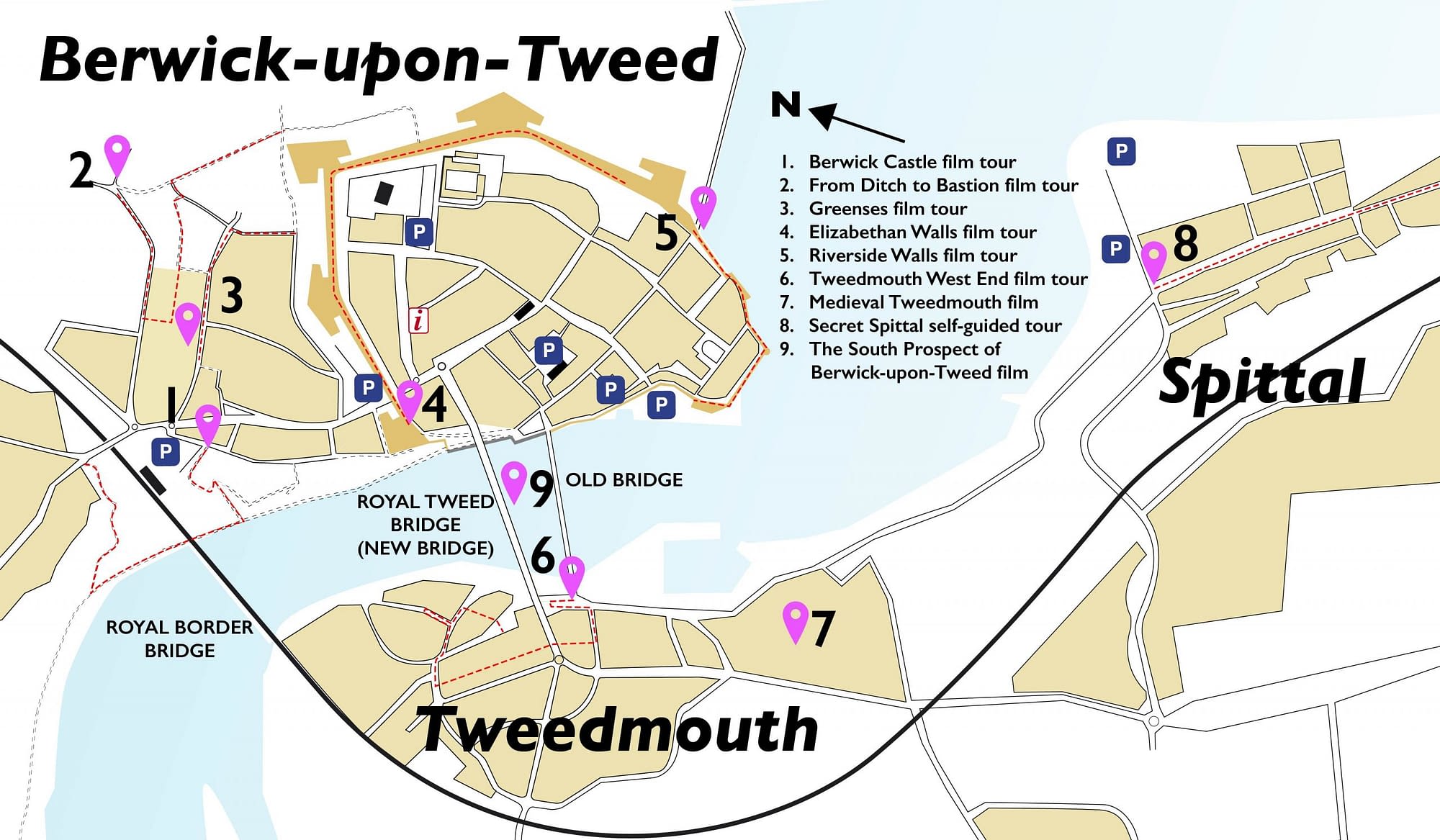 Map Of Berwick Upon Tweed Video Tours Map - Development Berwick Heritage Open Days